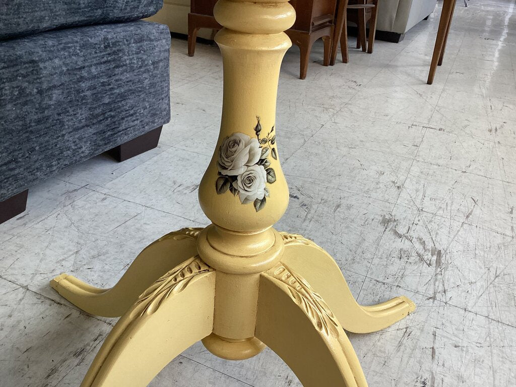 80631 (8442-33) Yellow Pedestal Side Table 16x22x26