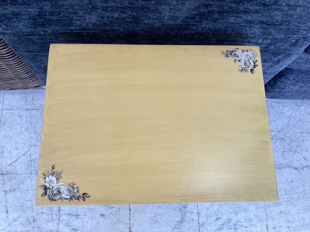 80631 (8442-33) Yellow Pedestal Side Table 16x22x26