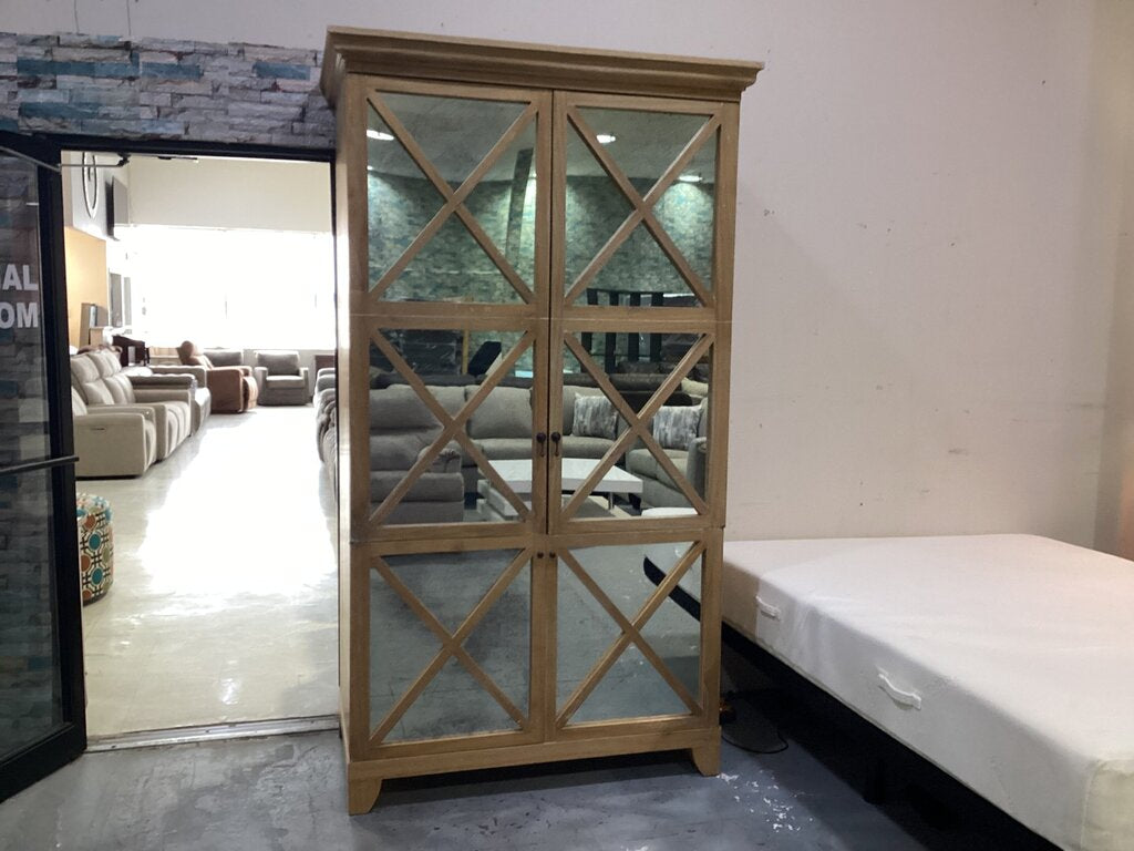 80654 - Mirrored Clothing Armoire 46x25x88