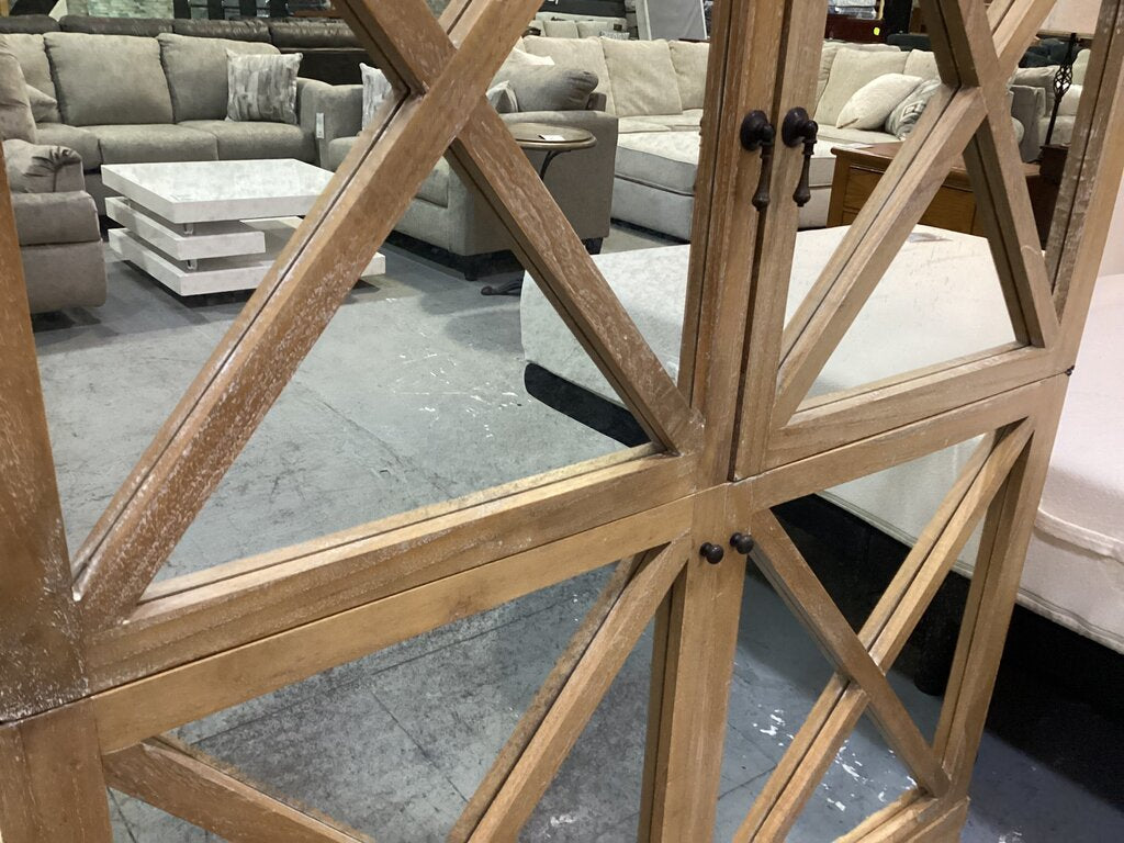 80654 - Mirrored Clothing Armoire 46x25x88