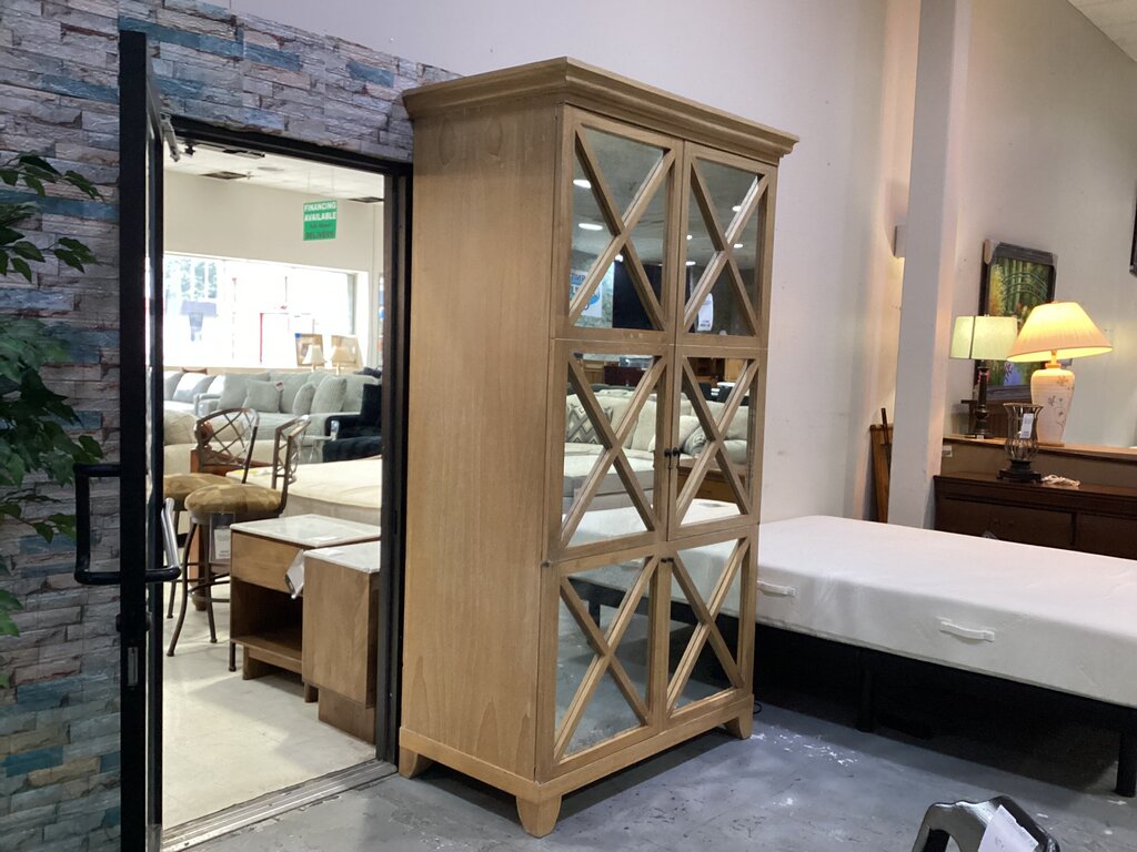 80654 - Mirrored Clothing Armoire 46x25x88