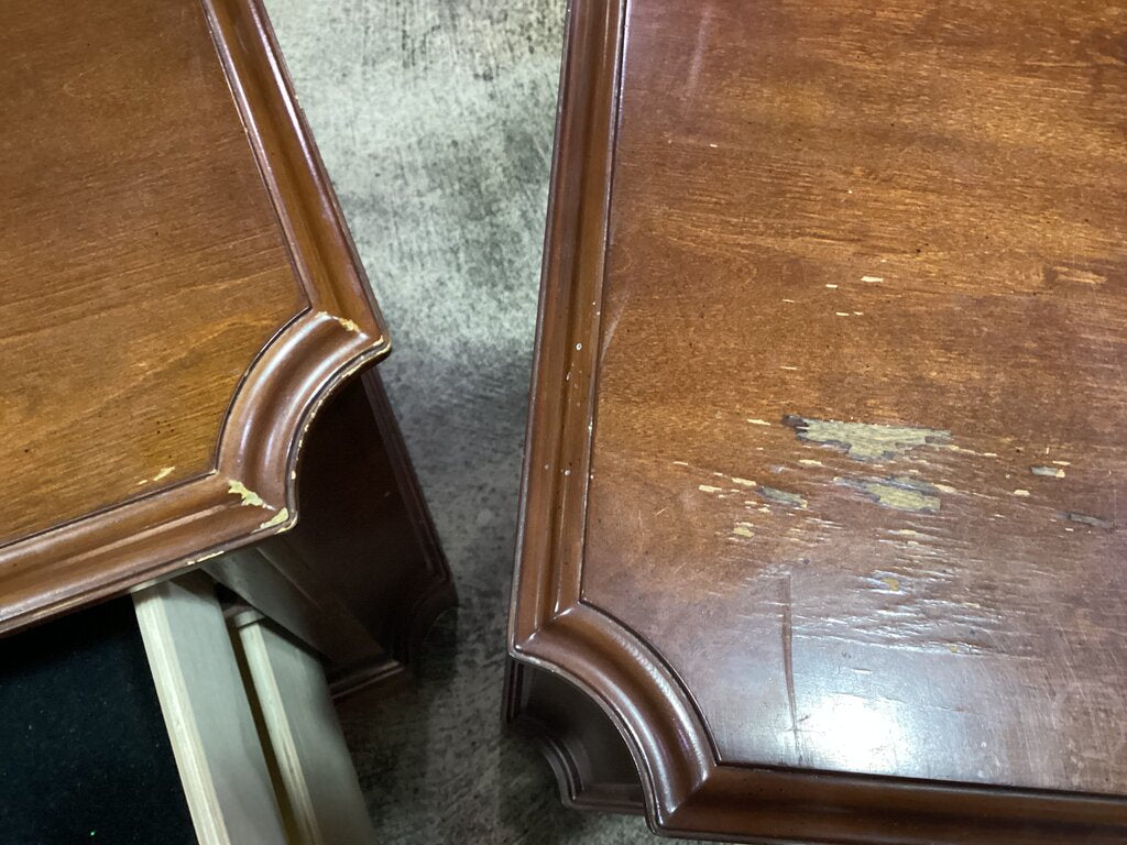 80596 - Pair Of Ashley Inlay Nightstands 26x16x25