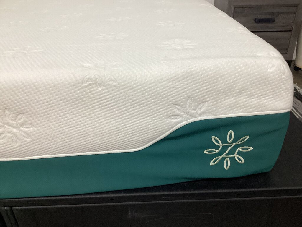 80675 - Green/White Queen Foam Mattress