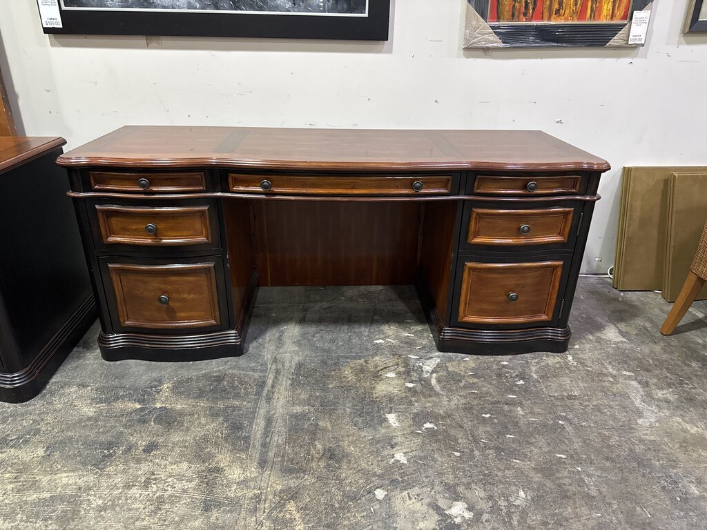 80681 - Coaster Gorman Home Office Executive Desk w/ Hutch in Two-Tone Finish 44x146x82