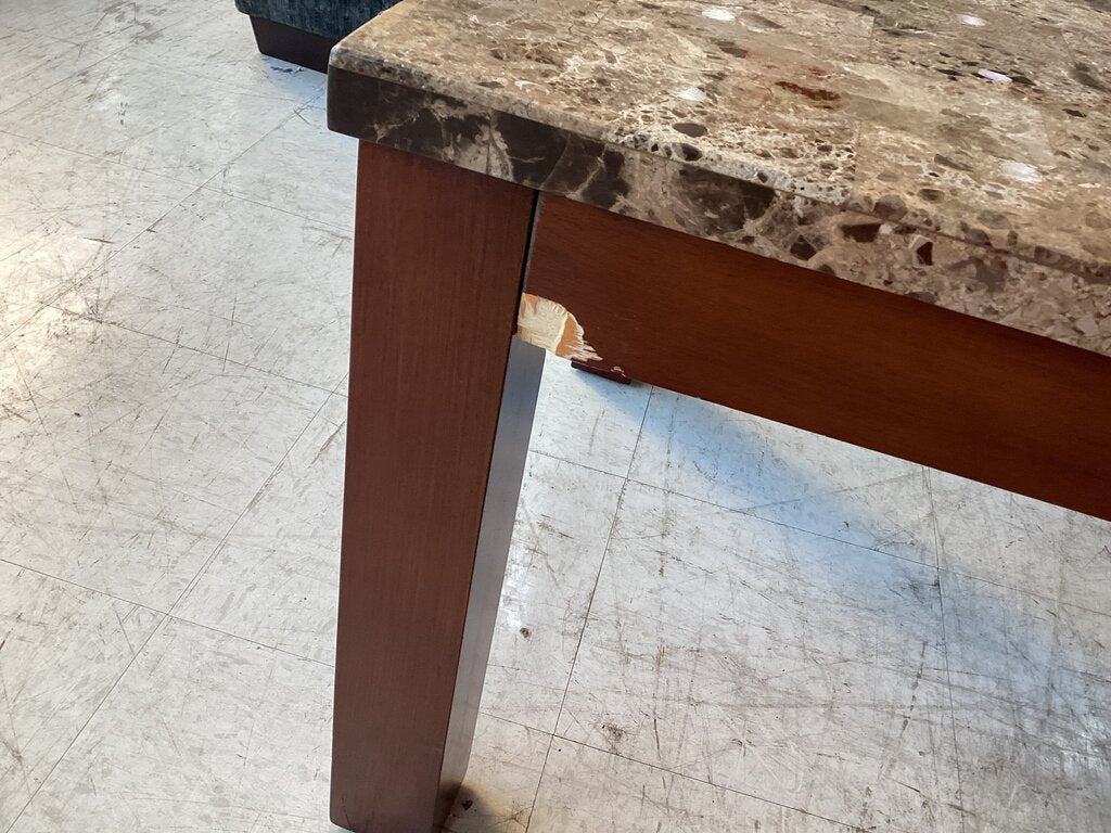80687 Faux Marble Top Coffee Table 26x50x20