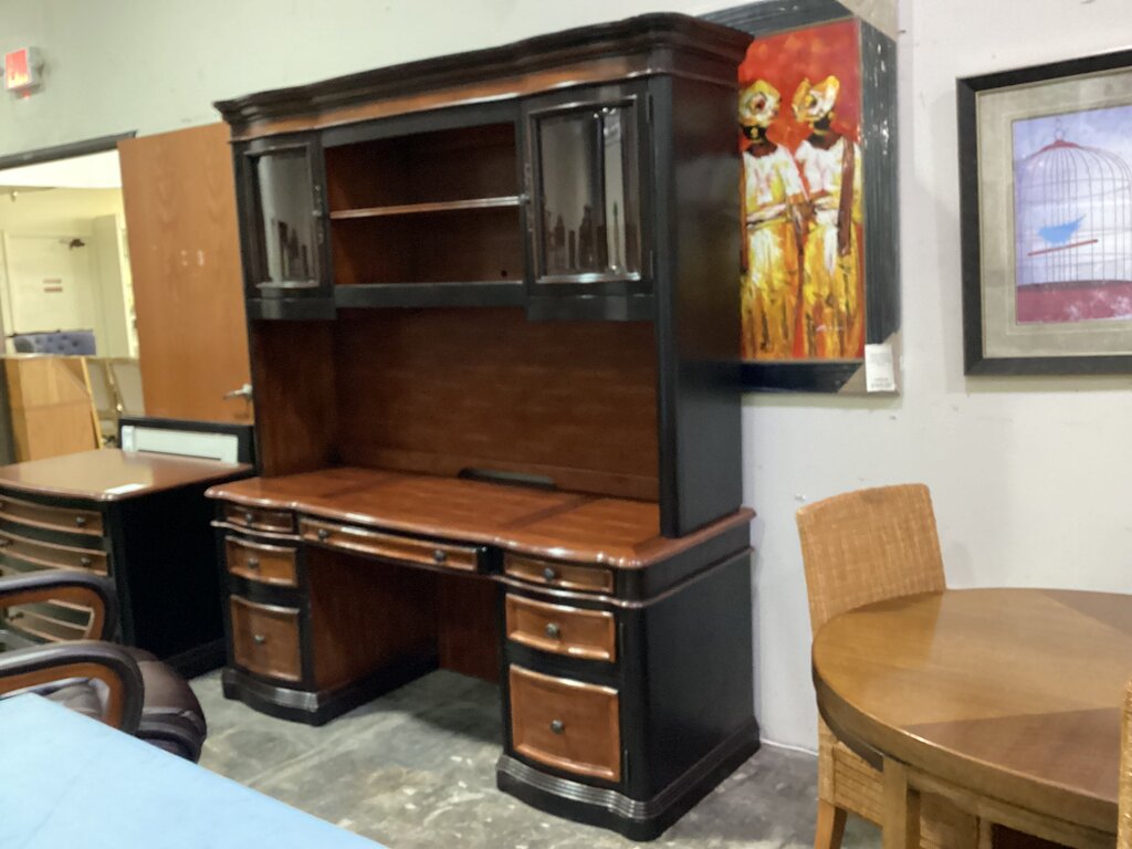 80681 - Coaster Gorman Home Office Executive Desk w/Hutch in Two-Tone Finish 44x146x82