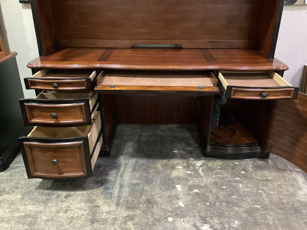 80681 - Coaster Gorman Home Office Executive Desk w/Hutch in Two-Tone Finish 44x146x82
