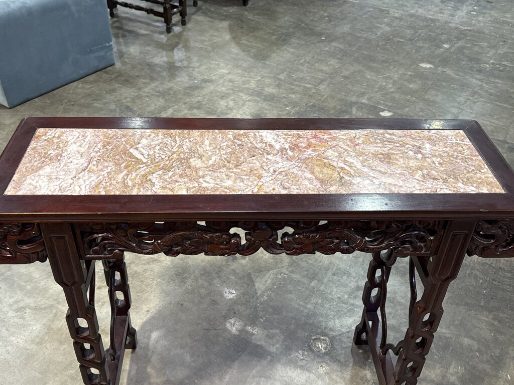 80690 - Oriental Carved Hardwood Altar Table 47x15x36