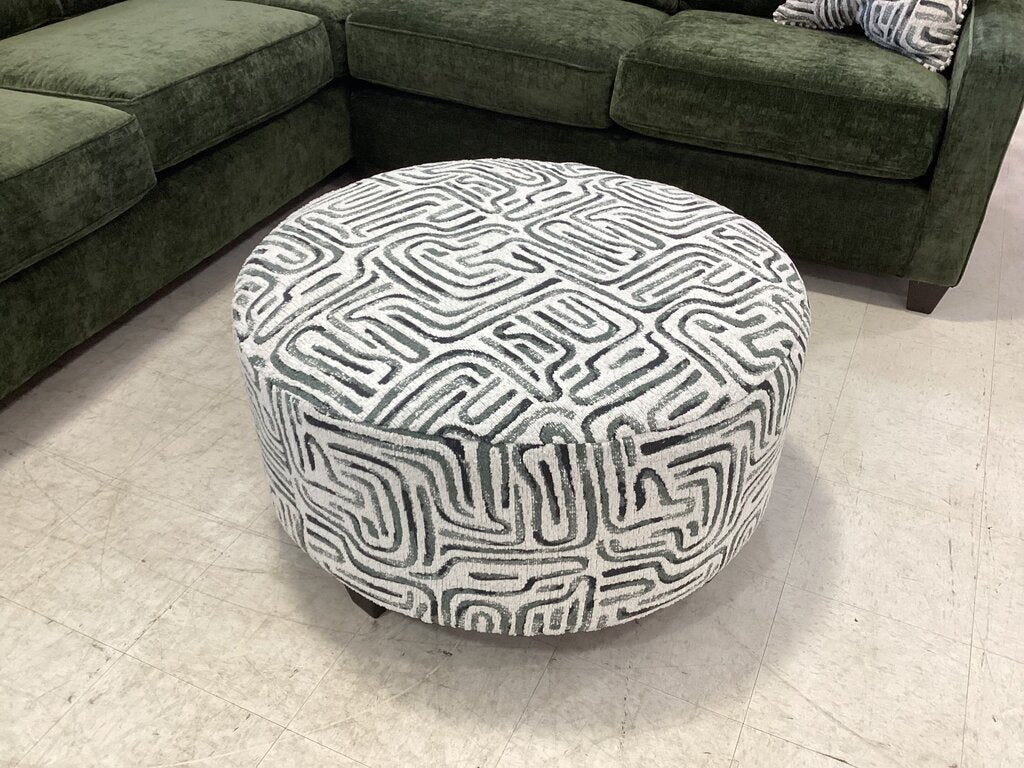 Intellect Jade NEW Round Ottoman 36x20 (71019-7986)