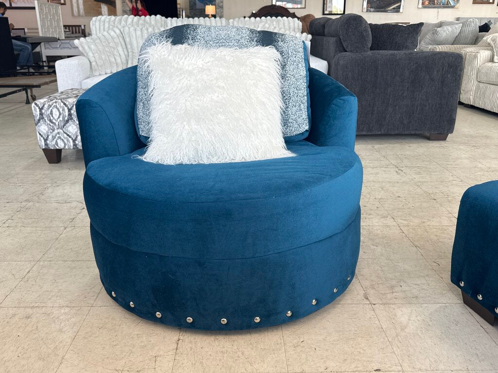 80837 (8257-7) Melon Sapphire Swivel Chair 37x37x31