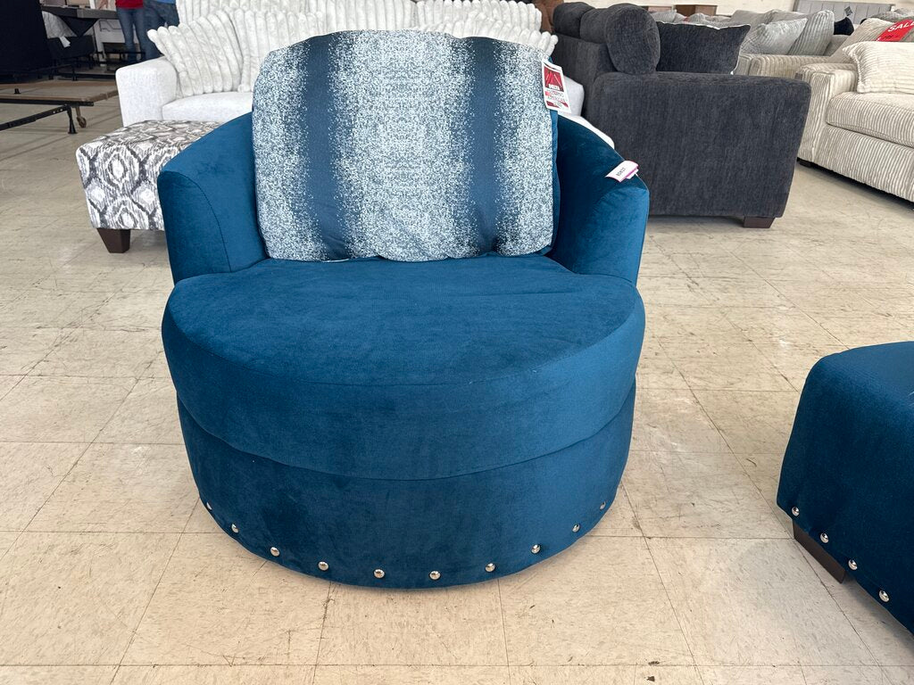 80837 (8257-7) Melon Sapphire Swivel Chair 37x37x31