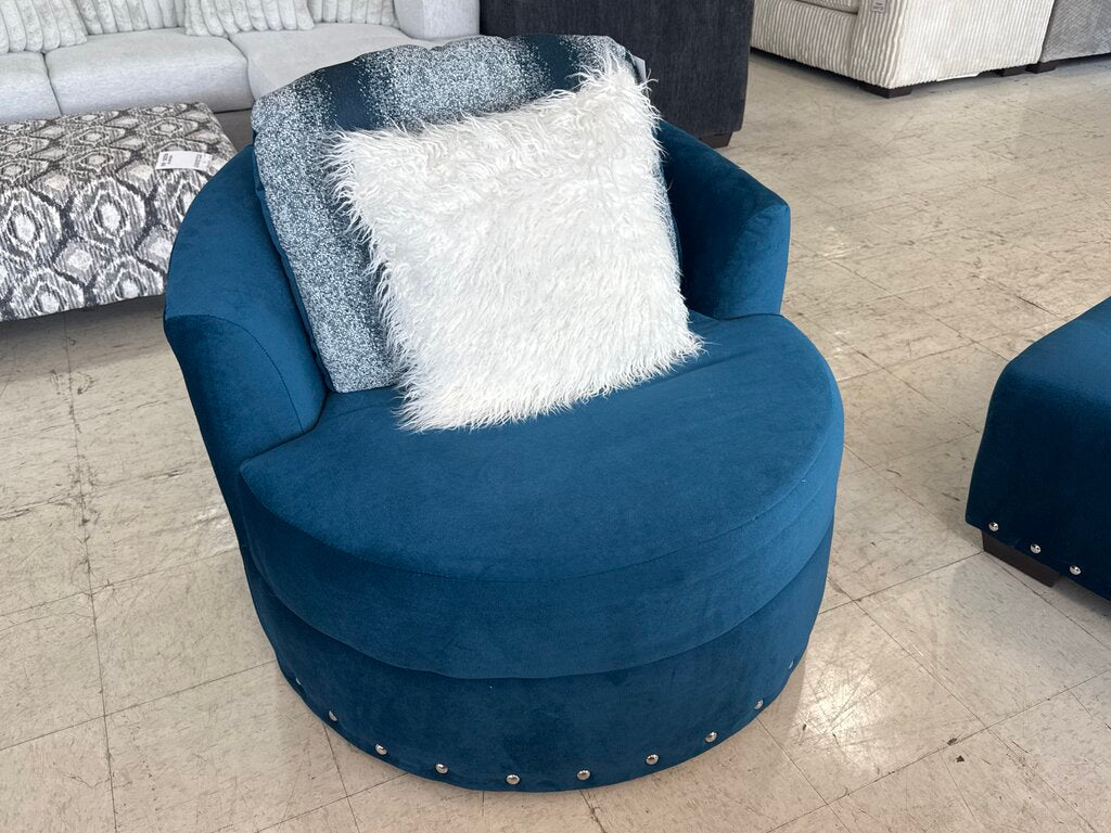 80837 (8257-7) Melon Sapphire Swivel Chair 37x37x31