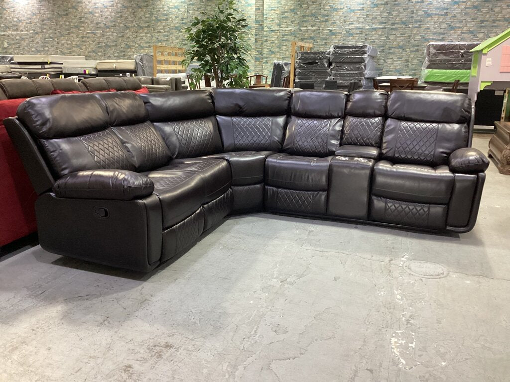 Torus Brown NEW 3pc Sectional 92x107x40 (686300)