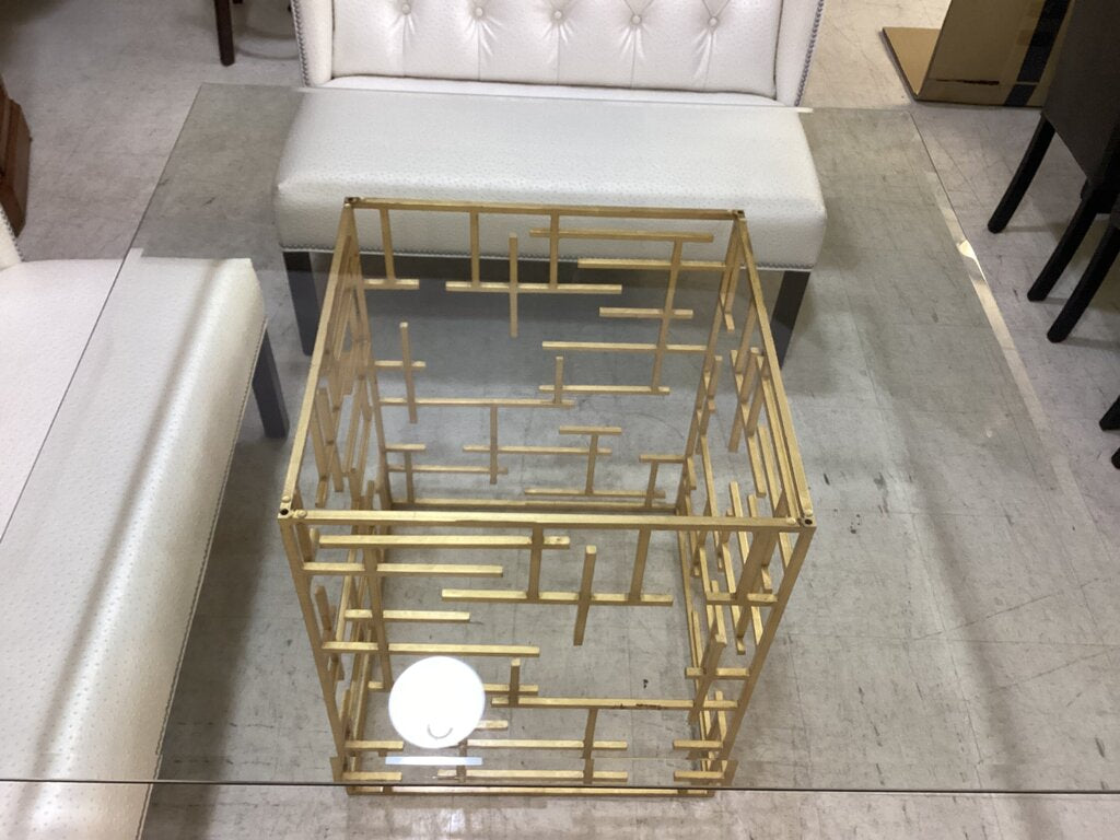 80859 - Square Glass Top Dining Table 48x48x30