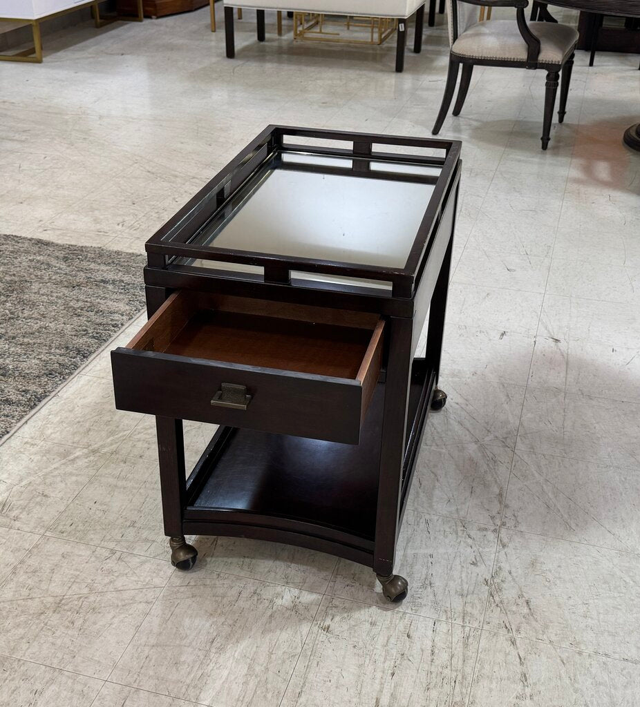 80910 (8524-13) Drexel Heritage Mirrored Top Side Table 18x30x27
