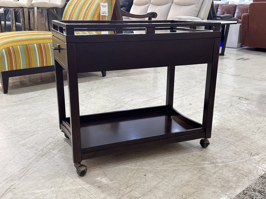 80910 (8524-13) Drexel Heritage Mirrored Top Side Table 18x30x27
