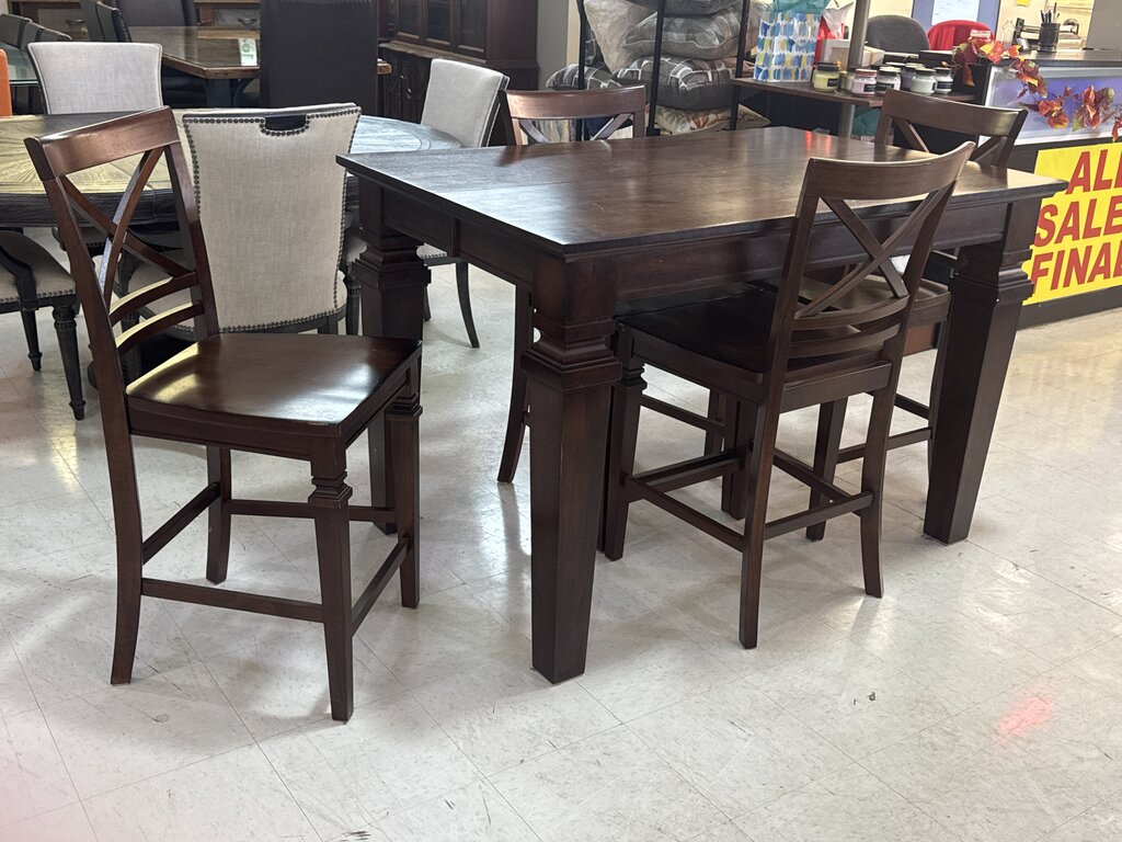 80766 - Counter Height 5pc Dining Set 54x36-54x36