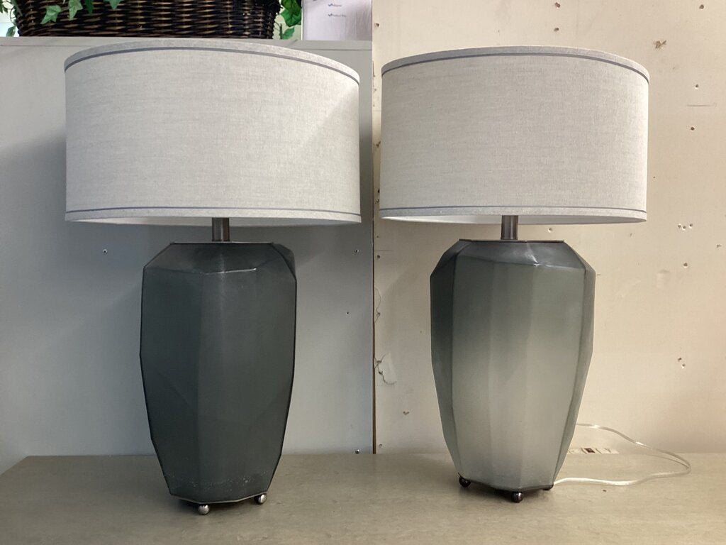 80916 (8524-19) Uttermost Pair Of Glass 31" Table Lamps