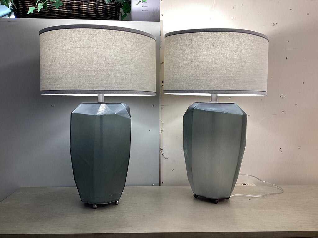 80916 (8524-19) Uttermost Pair Of Glass 31" Table Lamps