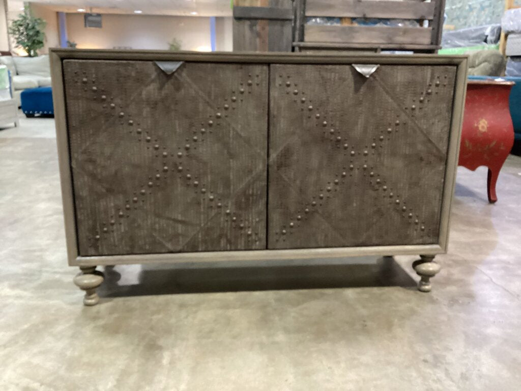 80935 (8524-27) A.R.T Crocodile Embossed Console Cabinet 54x34x18