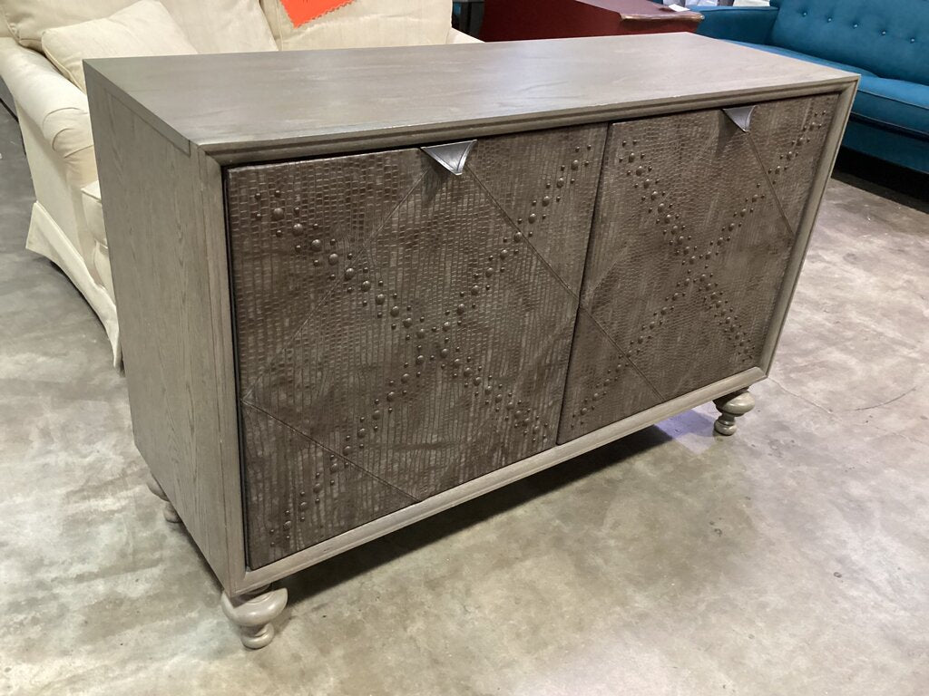 80935 (8524-27) A.R.T Crocodile Embossed Console Cabinet 54x34x18