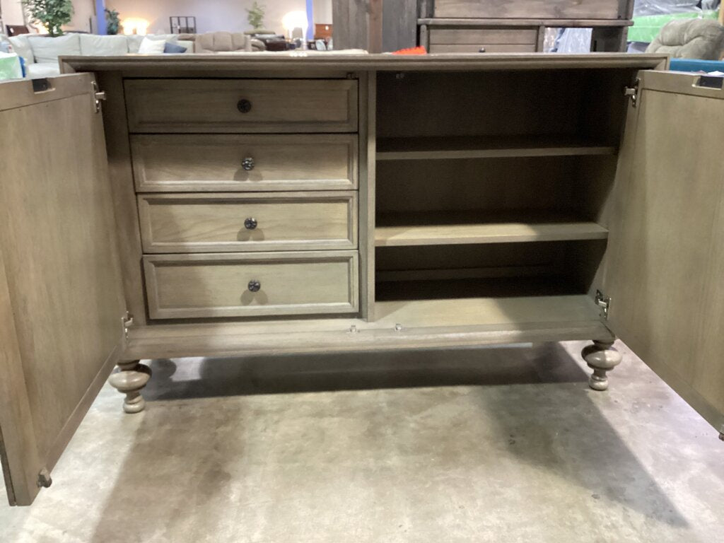 80935 (8524-27) A.R.T Crocodile Embossed Console Cabinet 54x34x18