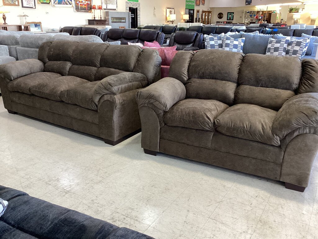 Crush Chocolate NEW Sofa & Loveseat 65/88X38X38