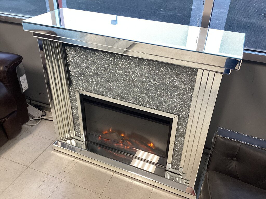 80909 (8524-12) Noralie Mirrored Electric Fireplace 48x15x40