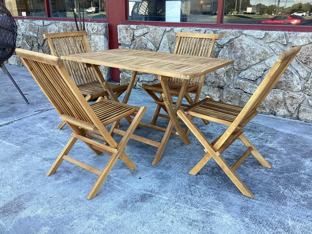 80873 - UMA 5pc Teak Dining Set 27x47x31