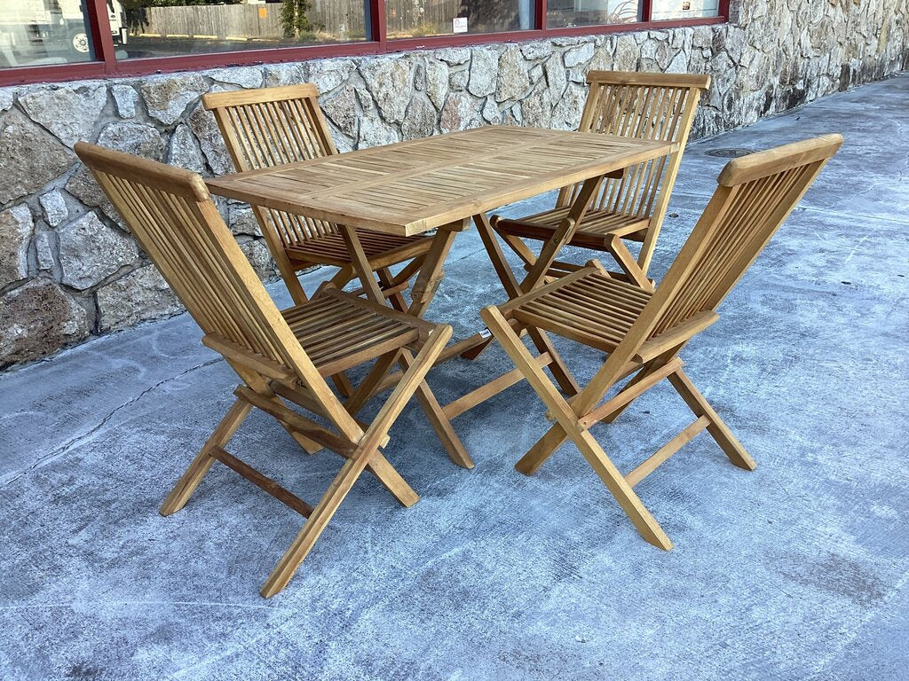 80873 - UMA 5pc Teak Dining Set 27x47x31