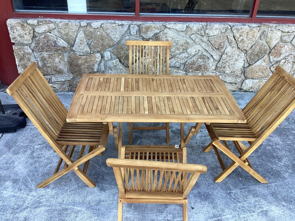 80873 - UMA 5pc Teak Dining Set 27x47x31