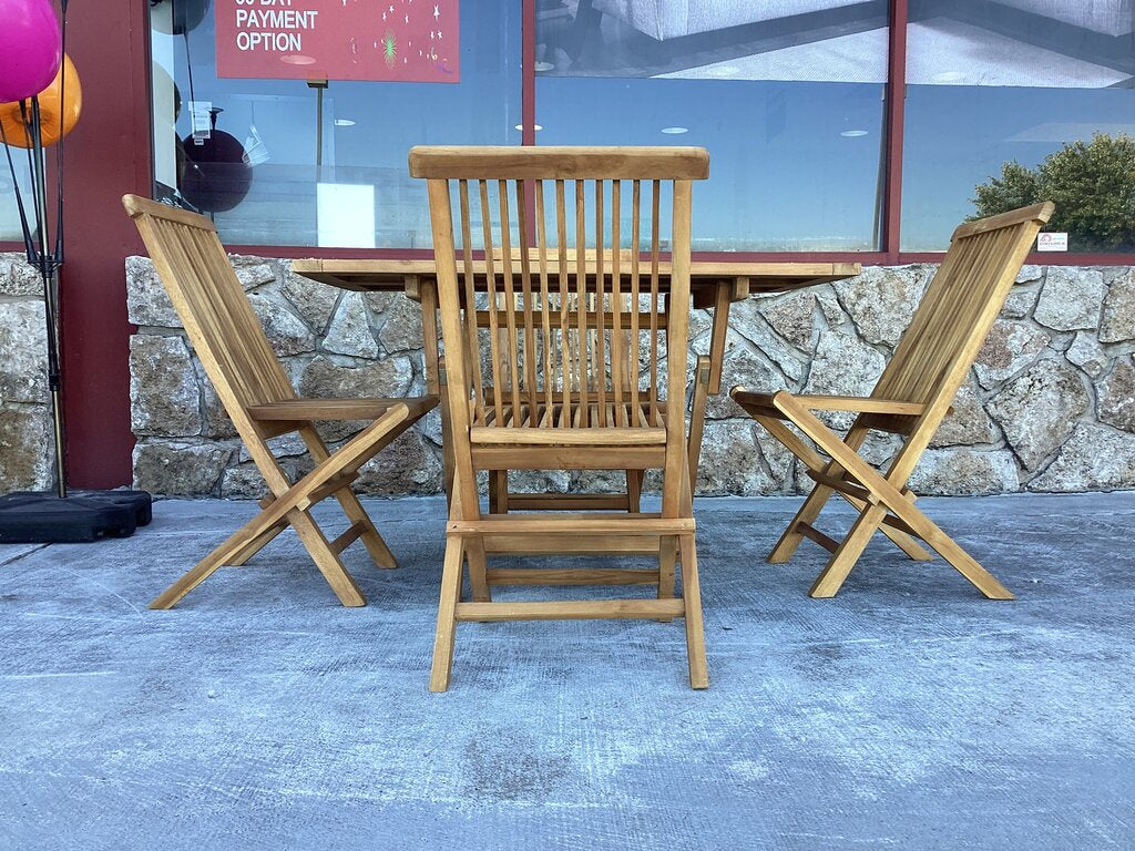 80873 - UMA 5pc Teak Dining Set 27x47x31