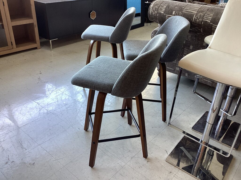 80968 (8530-4) Set of 3 Counter Height Swivel Bar Chairs 18x16x34