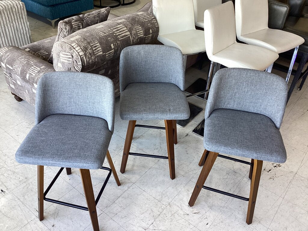 80968 (8530-4) Set of 3 Counter Height Swivel Bar Chairs 18x16x34