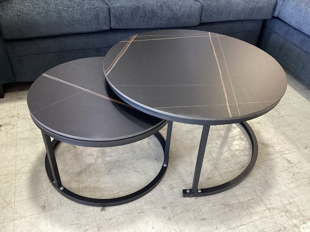 80965 (8530-1) Round 2pc Nesting Coffee Table (32x18)(24x16)
