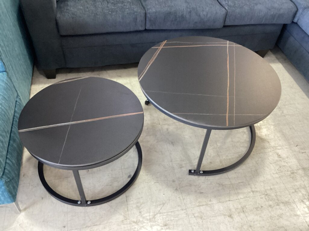 80965 (8530-1) Round 2pc Nesting Coffee Table (32x18)(24x16)