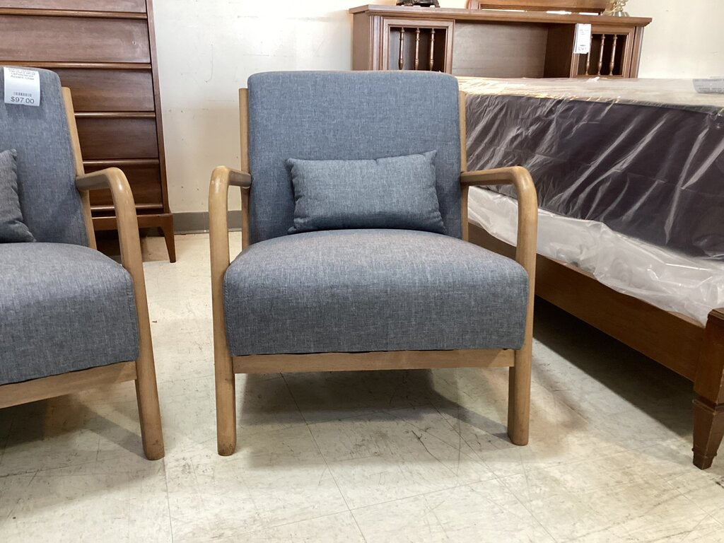 80969 (8530-5) Hertford MCM Upholstered Accent Chair 26x32x29
