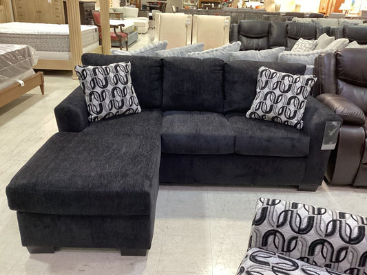 Obsidian Black NEW Sofa Chaise 82x64x38 (3903)