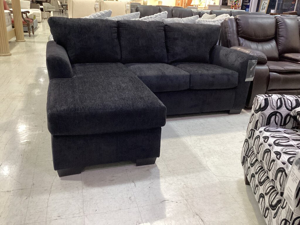 Obsidian Black NEW Sofa Chaise 82x64x38 (3903)