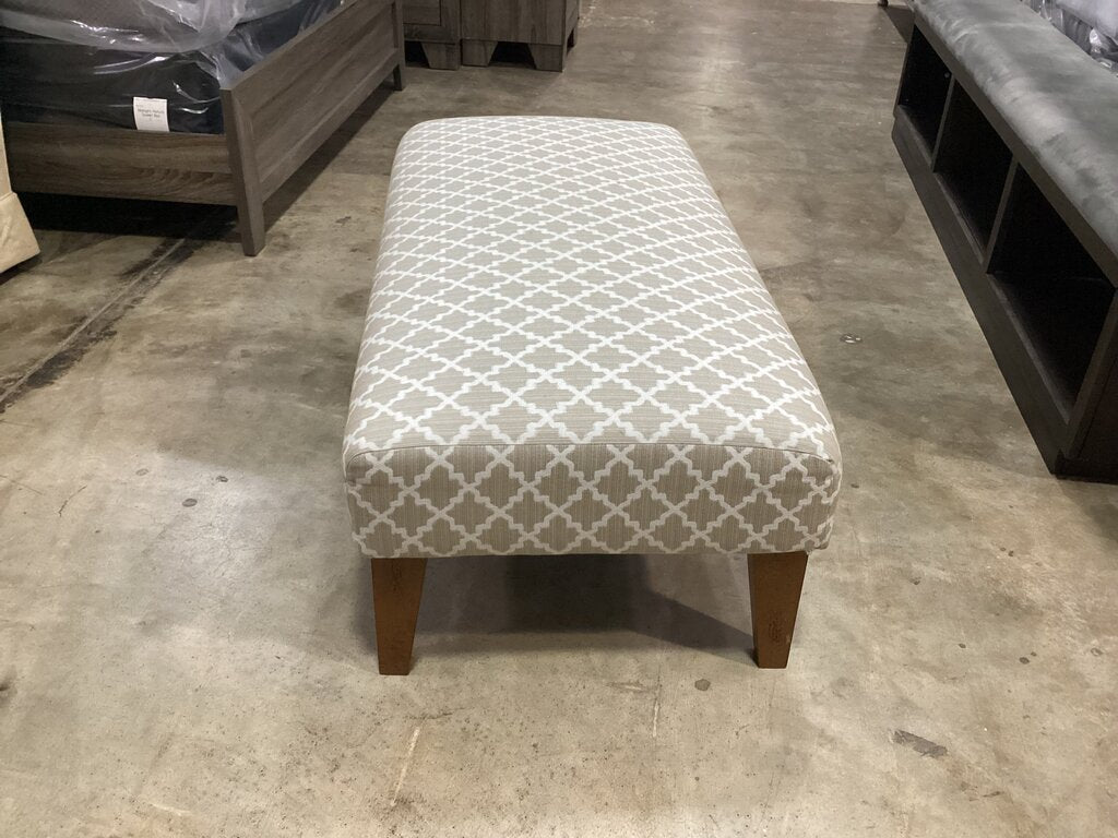 85020 Geometric Pattern Ottoman/Bench 50x24x16
