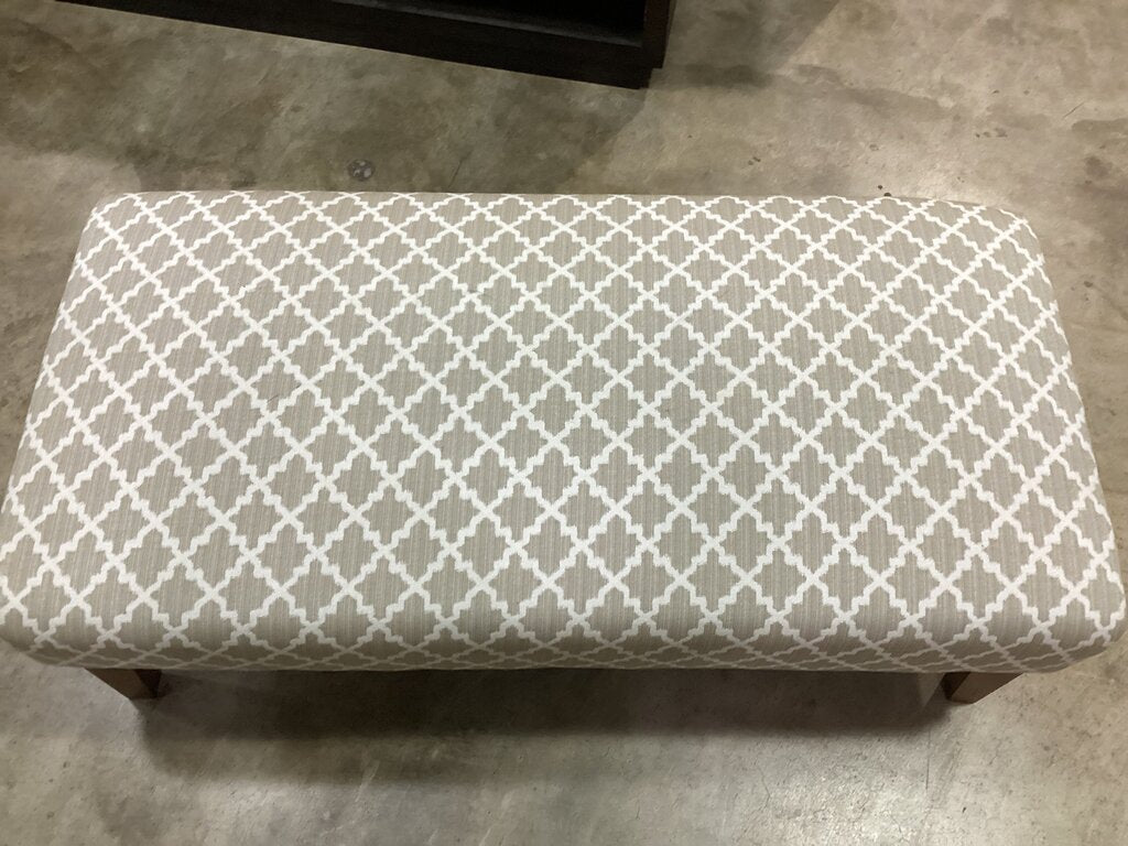 85020 Geometric Pattern Ottoman/Bench 50x24x16