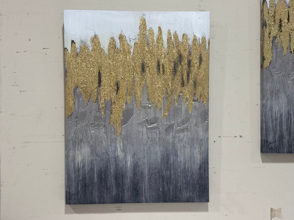 85035 - Abstract Gold Canvas Art 30x2x40