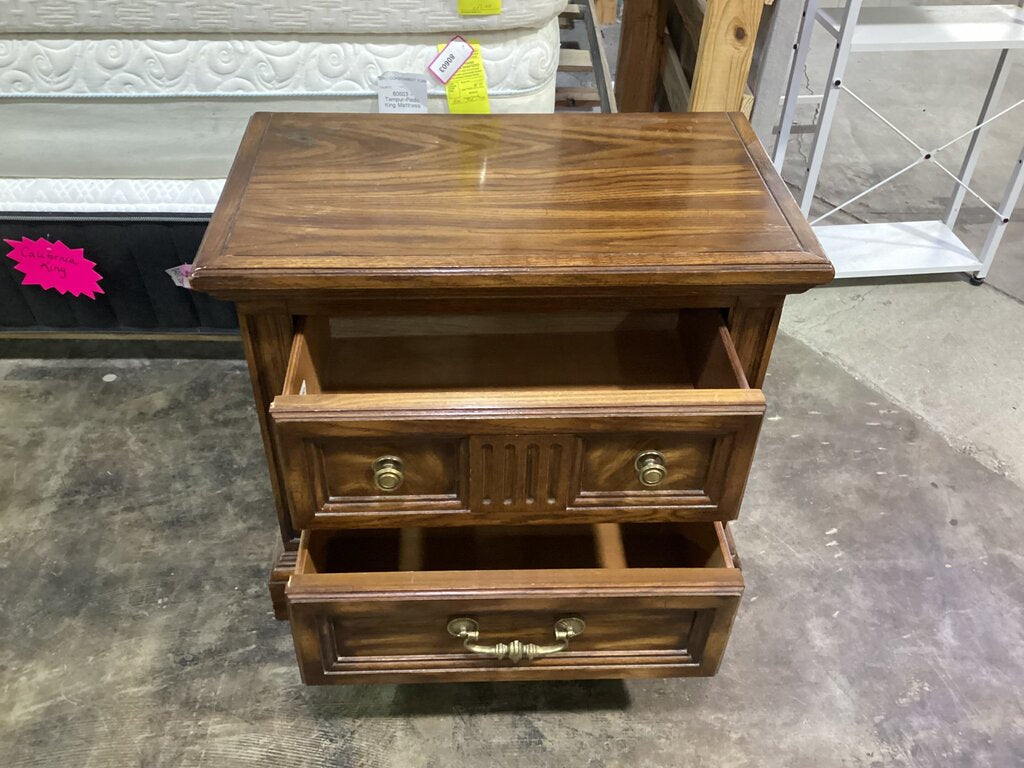 85057 Wooden Vintage Nightstand 28x16x24