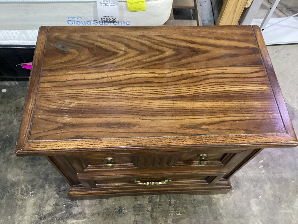 85057 Wooden Vintage Nightstand 28x16x24