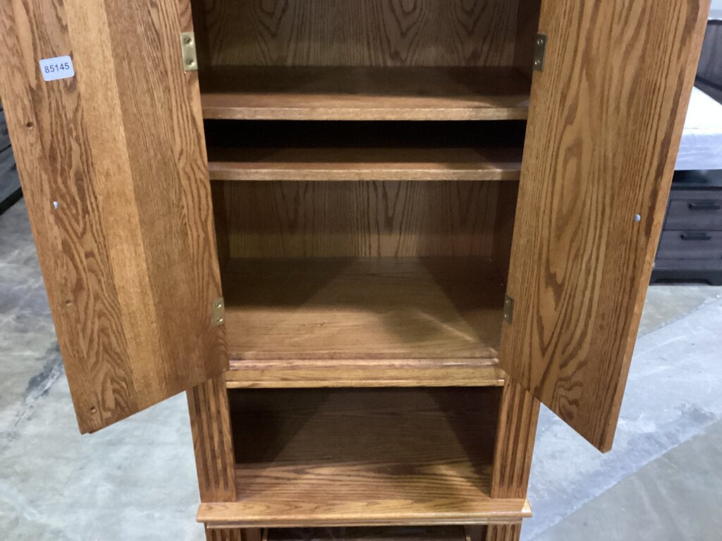 85144 - Oak Storage Cabinet 27x18x77