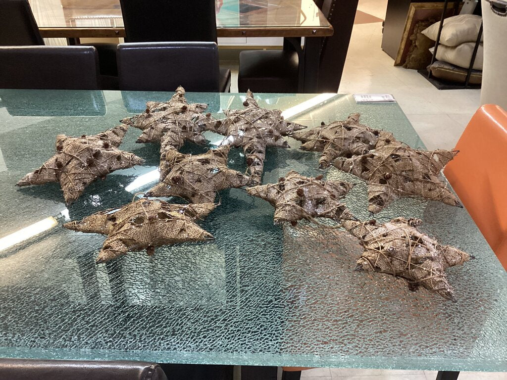 85244 Rustic Star Set of 9 various Wire Ornaments