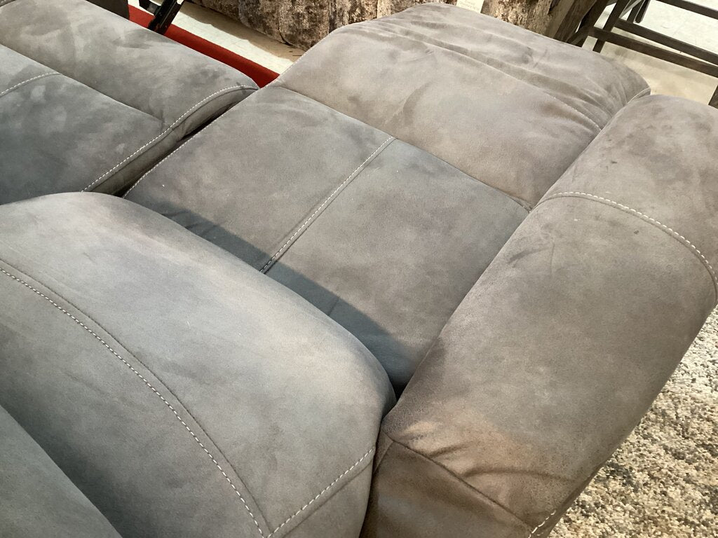85204 - Gray Power Reclining Sofa 89x34x42