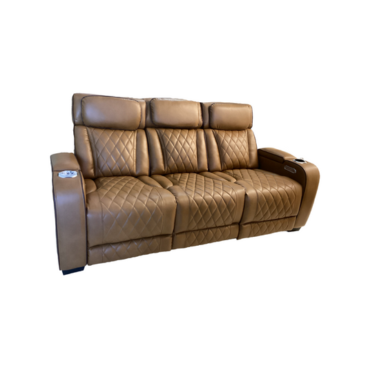 Titan Brown New Power Motion Sofa w/Power Headrest, LED 84x36x41 (668390)
