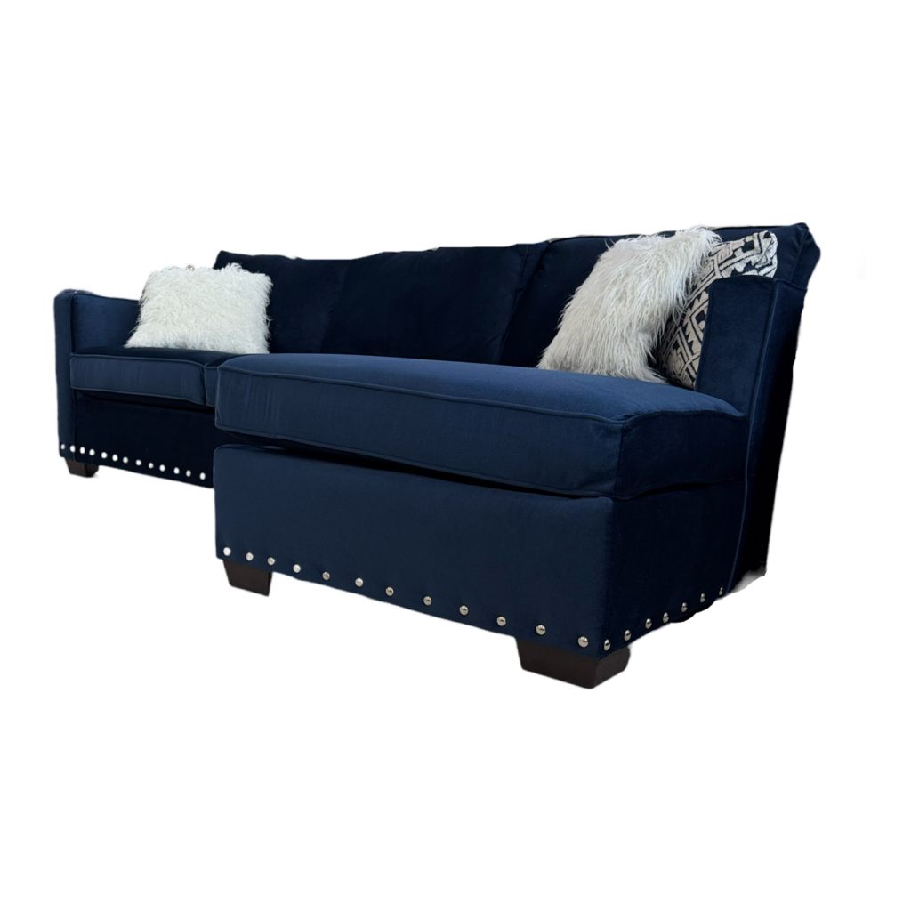 Melon Navy NEW 2pc Sectional 109x58x37 (5456-06)