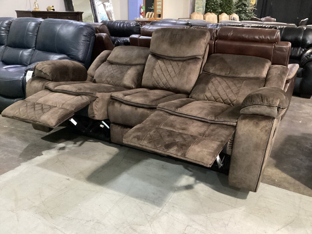 Silverado Brown Brown Motion Sofa 85x34x40 (660320)
